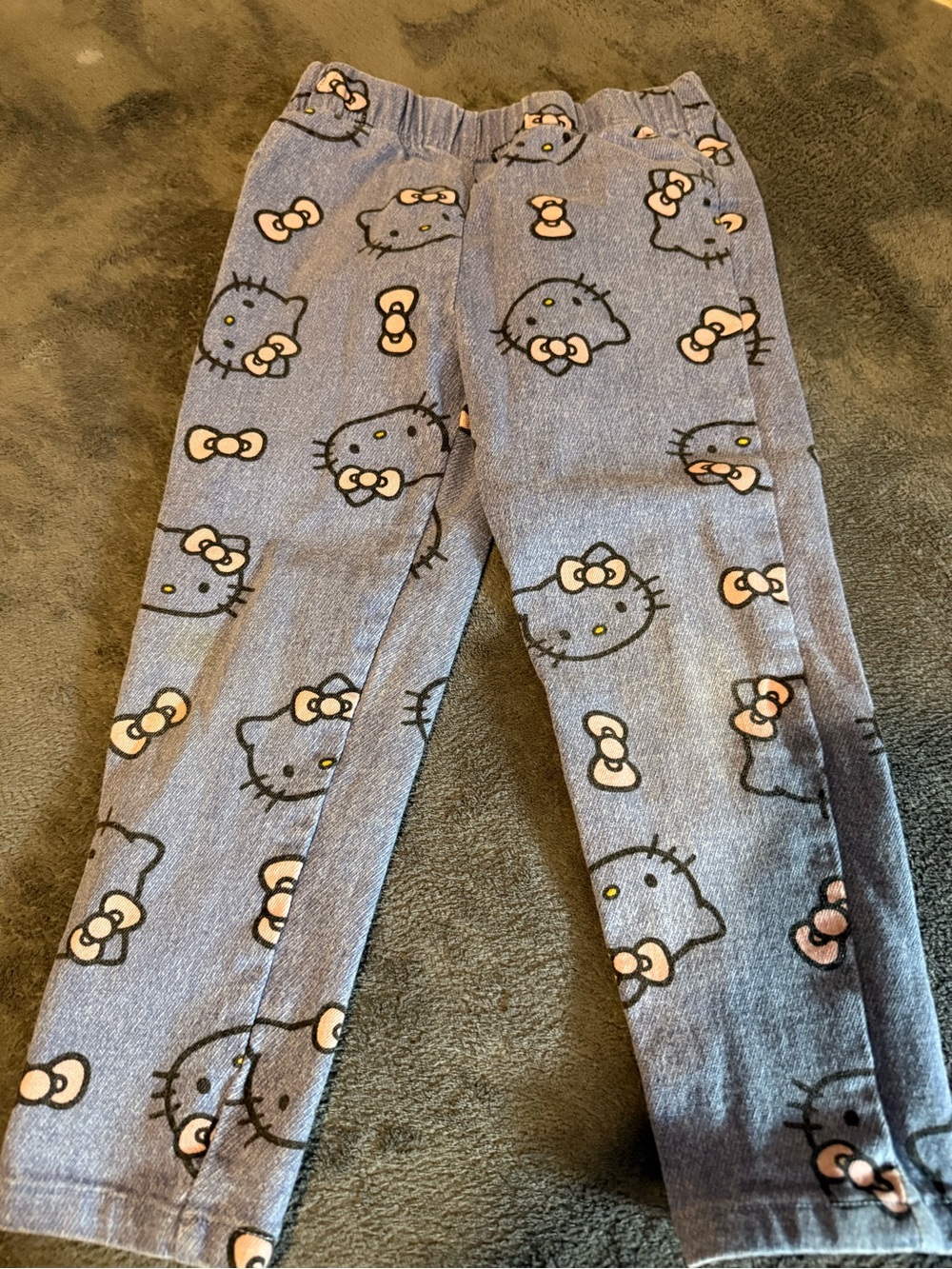 Hello Kitty Print Blue Kids jeans 4T